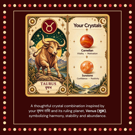 Natural Taurus (वृषभ राशि) Sunstone & Carnelian Zodiac Bracelet – Lab Certified Stones with FREE Raw Selenite Plate