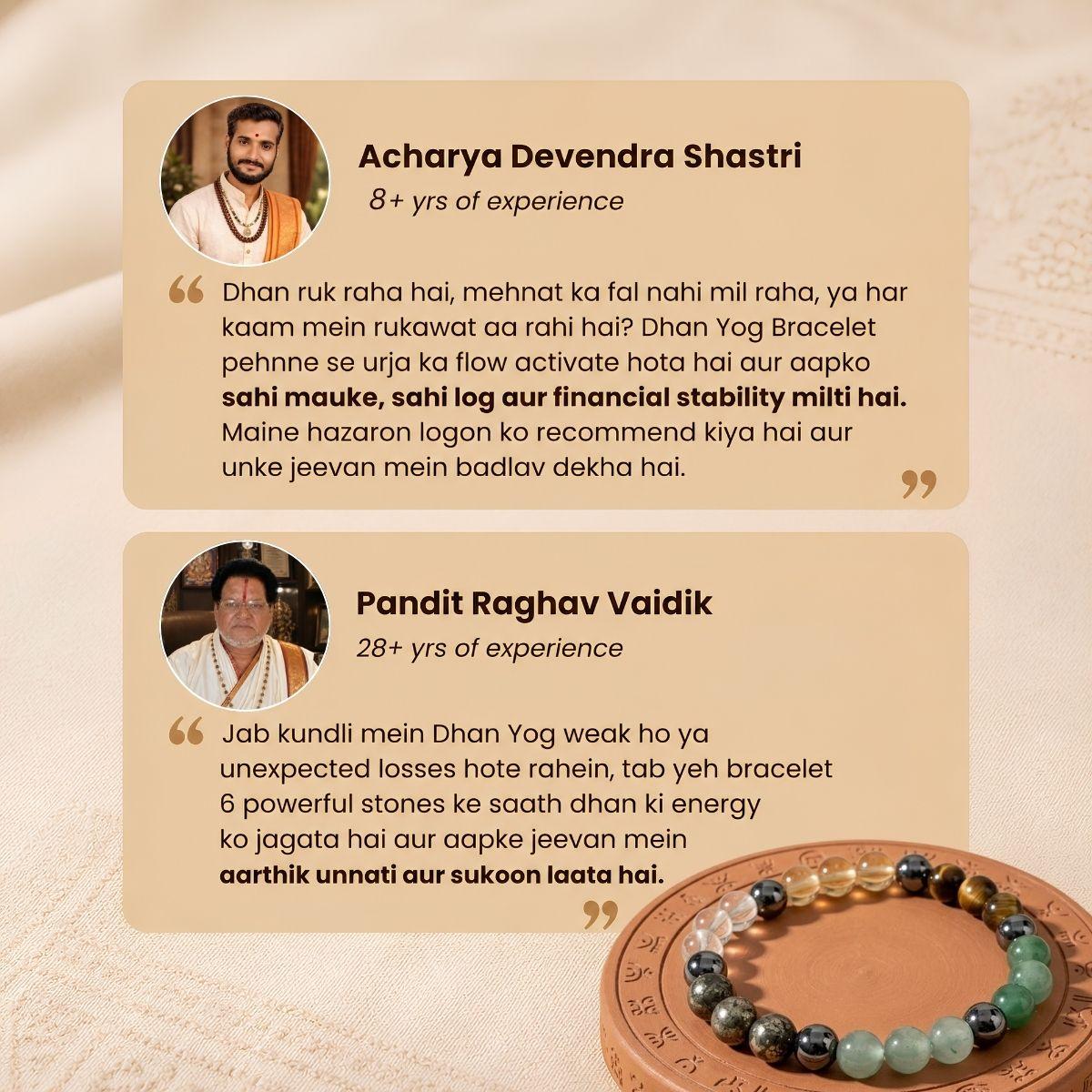 Natural Dhan Yog Bracelet + Sri Yantra Selenite Charging Plate