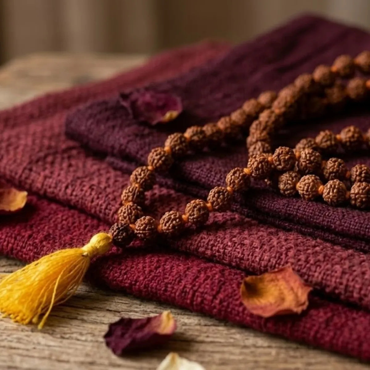 Natural 5 Mukhi Rudraksha Mala (Nepal Origin)