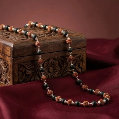 Natural Karungali Rudraksha Malai (Ebony Wood Mala)