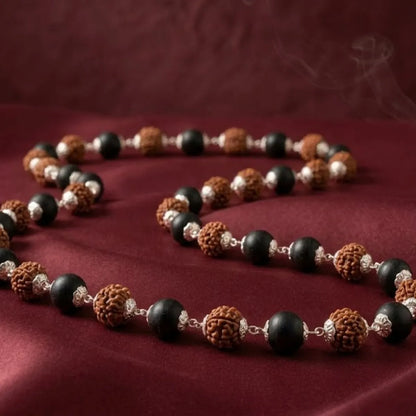 Natural Karungali Rudraksha Malai (Ebony Wood Mala)