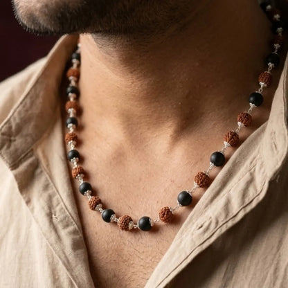Natural Karungali Rudraksha Malai (Ebony Wood Mala)