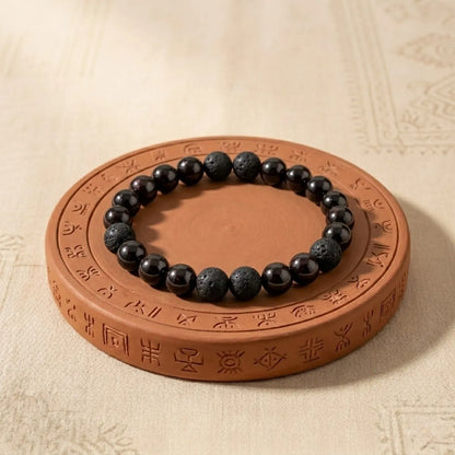 Natural Lava Garnet Bracelet