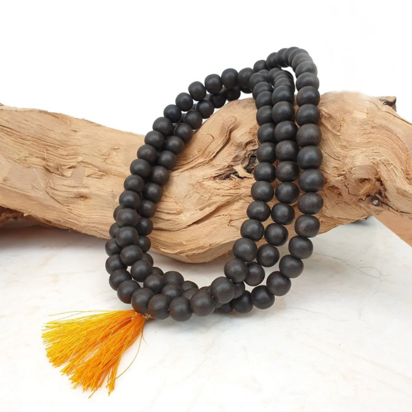Natural Karungali Malai 108+1 Beads (Ebony Wood Mala)