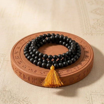Natural Karungali Malai 108+1 Beads (Ebony Wood Mala)
