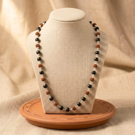 Natural Karungali Rudraksha Malai (Ebony Wood Mala)
