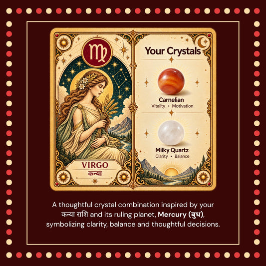 Natural Virgo (कन्या राशि) Carnelian & Milky Quartz Zodiac Bracelet – Lab Certified Stones with FREE Raw Selenite Plate