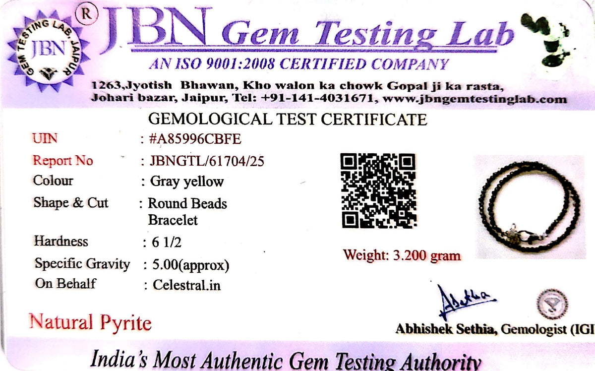 Lab Authenticity Certificate