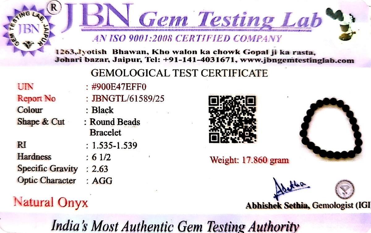 Lab Authenticity Certificate