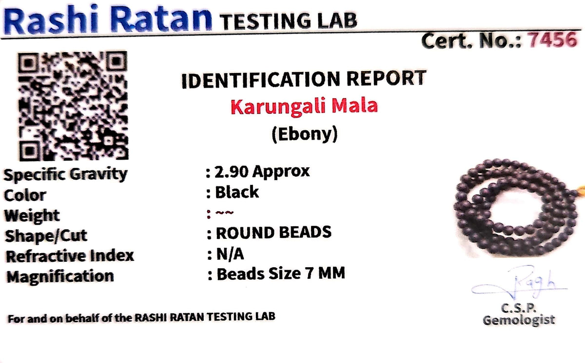 Lab Authenticity Certificate