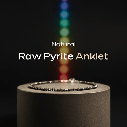 Natural Pyrite Anklet + Pyrite Bracelet Combo - Akshmala.in