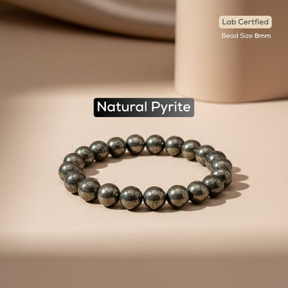 Natural Pyrite Anklet + Pyrite Bracelet Combo - Akshmala.in